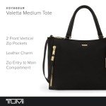 TUMI Voyageur Valetta Medium Tote - Black/Gold