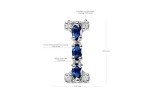 Albert Hern Blue Sapphire Necklace With Diamonds & 18K Gold Chain