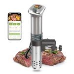 KitchenBoss Wifi Sous Vide Cooker: LCD Recipes, Waterproof