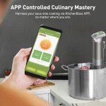 KitchenBoss Wifi Sous Vide Cooker: LCD Recipes, Waterproof