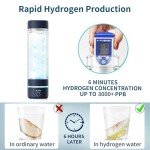 Portable Hydrogen Water Bottle with Ionized Technology (Blue)