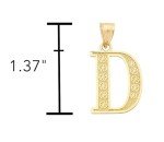 10K Gold Diamond Cut Initial Charm Pendant (Large)