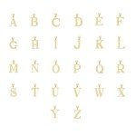 10K Gold Diamond Cut Initial Charm Pendant (Large)