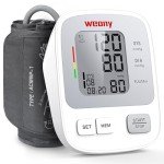 Blood Pressure Machine Upper Arm Large Cuff, Automatic Blood Pressure Monitors & Pulse Rate Monitor Meter with LCD Display 198 Sets Memory Adjustable BP Cuff 8.7-16.5in, USB or Battery Power by weony