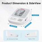 Blood Pressure Machine Upper Arm Large Cuff, Automatic Blood Pressure Monitors & Pulse Rate Monitor Meter with LCD Display 198 Sets Memory Adjustable BP Cuff 8.7-16.5in, USB or Battery Power by weony