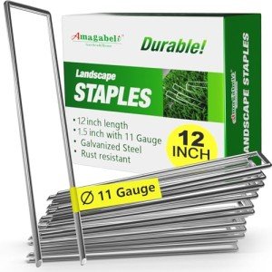 12" Galvanized Landscape Staples 200-pack for VIP Garden