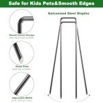 12" Galvanized Landscape Staples 200-pack for VIP Garden