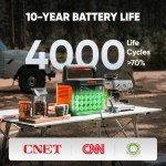 Jackery Solar Generator 1000 v2 with 200W Solar Panel(2024 New),1070Wh Portable Power Station LiFePO4 Battery,1500W AC/100W USB-C Output,1Hr Fast Charge for Outdoor,Off-Grid Living,RV,Emergency