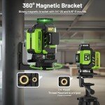 Huepar 4x360 Green Beam Laser Level for Tiling