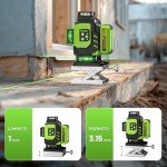 Huepar 4x360 Green Beam Laser Level for Tiling