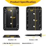 Deck Railing Bracket Connectors for 2x4 Wood Post