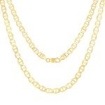 Nuragold 10k Yellow Gold Anchor Mariner Chain Necklace