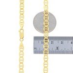 Nuragold 10k Yellow Gold Anchor Mariner Chain Necklace