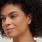 14K Gold AAAA Quality Peach Freshwater Pearl Earrings