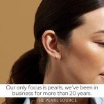 14K Gold AAAA Quality Peach Freshwater Pearl Earrings