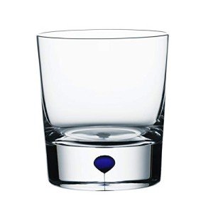 Set of 4 Orrefors Intermezzo Blue Whiskey Glasses