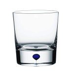 Set of 4 Orrefors Intermezzo Blue Whiskey Glasses