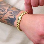 Nuragold 10k Yellow Gold Mens Cuban Link Bracelet