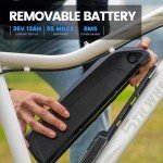 5TH WHEEL Mate Electric Bike for Adults with 1000W Peak Motor and 468WH Removable Battery Ebike, Color LCD Display Commuting Electric Mountain Bike with 7-Speed and Front Suspension