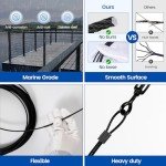 400ft 1/8" Black Stainless Steel Cable Rope for DIY Balustrade