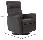 Hjellegjerde Ulstein Swing Relaxer Recliner in Genuine Leather
