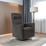 Hjellegjerde Ulstein Swing Relaxer Recliner in Genuine Leather