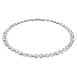 Angelic Swarovski Necklace: Clear Crystals, Rhodium Setting