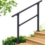 Outdoor Step Handrails for Porch and Deck (2-3 Steps)