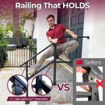 Outdoor Step Handrails for Porch and Deck (2-3 Steps)