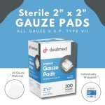 Sterile Gauze Pads - 100 Count, 2" x 2