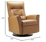 Fjords Large Swivel Relaxer Recliner Scandinavian Lounge Chair
