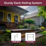 Simple Flat Railing Kit - Outdoor Porch, Balcony, Deck