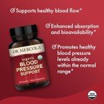 Dr. Mercola, Blood Pressure Support Dietary Supplement, 30 Servings (30 Capsules), Non GMO, Soy Free, Gluten Free