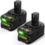 2 Pack 6.0Ah 18V P108 Battery for Ryobi