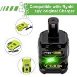 2 Pack 6.0Ah 18V P108 Battery for Ryobi