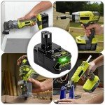 2 Pack 6.0Ah 18V P108 Battery for Ryobi