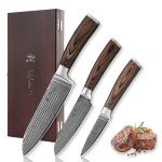 Wakoli Edib 3-Piece Damascus Knife Set - Premium VIP Quality