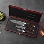 Wakoli Edib 3-Piece Damascus Knife Set - Premium VIP Quality
