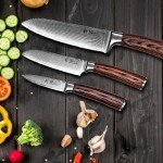 Wakoli Edib 3-Piece Damascus Knife Set - Premium VIP Quality