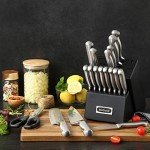 McCook® German Stainless Steel Kitchen Knife Set, Built-in Sharpener