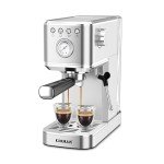 CHULUX Slim Espresso Machine with Milk Frother Steam Wand