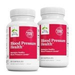 Terry Naturally Blood Pressure Health - 60 Capsules, Pack of 2 - Promotes Healthy Circulation & Blood Pressure Levels - Non-GMO, Vegan, Gluten Free - 120 Total Servings