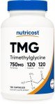 Nutricost TMG 750mg, 120 Capsules - VIP Special