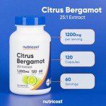 1,200mg Citrus Bergamot Capsules - 120 Capsules