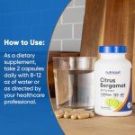 1,200mg Citrus Bergamot Capsules - 120 Capsules