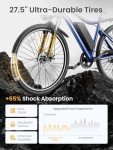 Heybike Race Max Electric Bike for Adults with 500W Motor, 22mph Max Speed, 600WH Removable Battery Ebike, 27.5" Electric Mountain Bike with 7-Speed and front Suspension