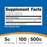 Nutricost L-Glutamine Powder - 500g - Unflavored