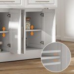 HOMCOM Rolling Kitchen Island with Stainless Steel Top