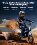 ELEMARA Kids Electric Dirt Bike with Bluetooth & Music
