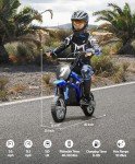 ELEMARA Kids Electric Dirt Bike with Bluetooth & Music